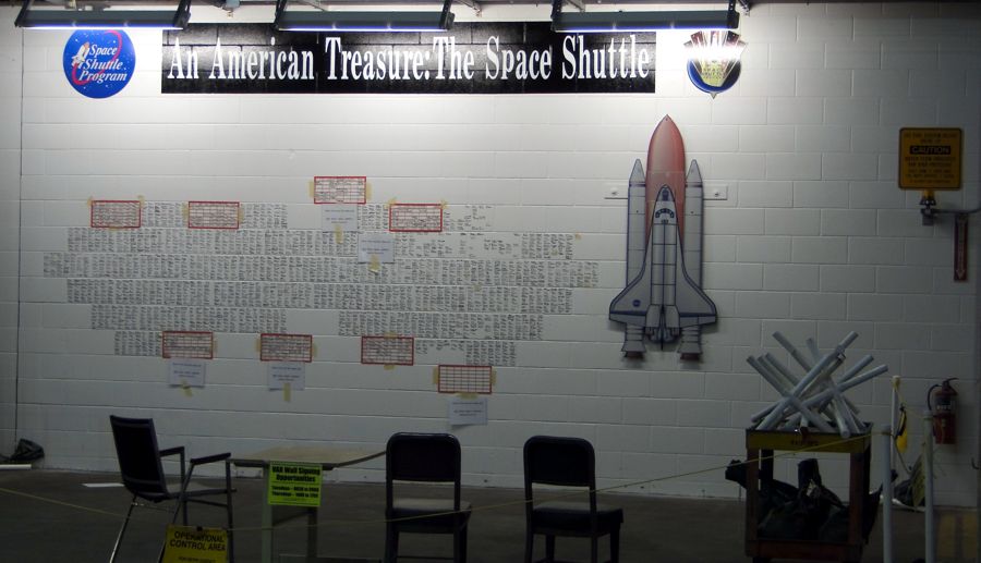 Name wall at the VAB